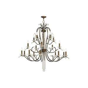 Serafina - 15 Light Chandelier in French Country Style - 38 Inches wide by 33.5 Inches high - 443977