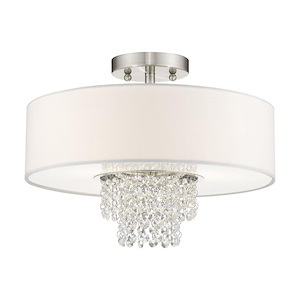 Carlisle - 3 Light Semi-Flush Mount in Contemporary Style - 15 Inches wide by 11.25 Inches high - 476889