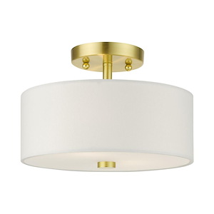 Meridian - 2 Light Semi-Flush Mount in Modern Style - 11 Inches wide by 7.75 Inches high - 1012145