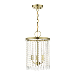 Elizabeth - 3 Light Pendant in Glam Style - 11 Inches wide by 17 Inches high - 1012054