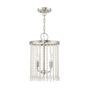 Elizabeth - 2 Light Mini Pendant in Glam Style - 11 Inches wide by 17 Inches high - 735833