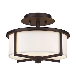 Wesley - 2 Light Semi-Flush Mount in Modern Style - 11 Inches wide by 8 Inches high - 476990