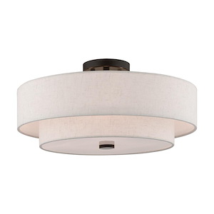 Claremont - 4 Light Semi-Flush Mount in New Traditional Style - 18 Inches wide by 8.5 Inches high - 1220028