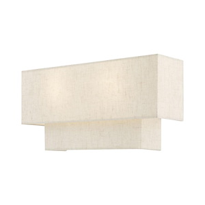 Claremont - 2 Light ADA Wall Sconce in New Traditional Style - 16 Inches wide by 8 Inches high - 614607