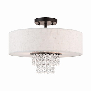 Carlisle - 3 Light Semi-Flush Mount in Contemporary Style - 15 Inches wide by 10.7 Inches high - 614599