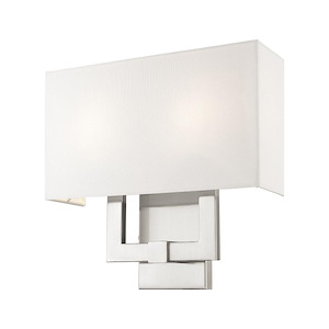 Hollborn - 2 Light ADA Wall Sconce in Contemporary Style - 13 Inches wide by 12.63 Inches high - 476985