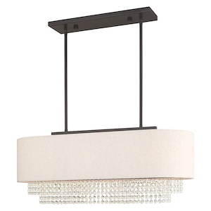 Carlisle - 3 Light Linear Chandelier in Contemporary Style - 12.25 Inches wide by 20.5 Inches high - 831743
