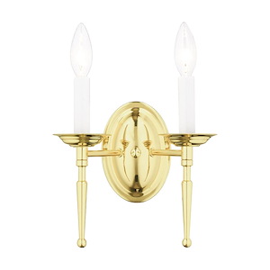 Williamsburgh - 2 Light Wall Sconce in Traditional Style - 9.5 Inches wide by 9.5 Inches high - 1029769