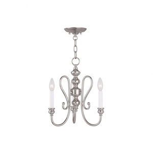 Caldwell - 3 Light Convertible Mini Chandelier in Traditional Style - 14 Inches wide by 15 Inches high - 1029777