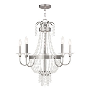 Valentina - 5 Light Chandelier in French Country Style - 26 Inches wide by 26.5 Inches high - 476980