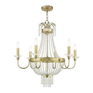 Valentina - 6 Light Chandelier in French Country Style - 28 Inches wide by 28.25 Inches high - 476979