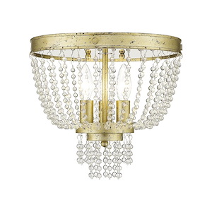 Valentina - 3 Light Flush Mount in French Country Style - 12.25 Inches wide by 11 Inches high - 476974