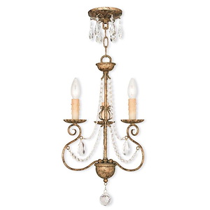 Isabella - 2 Light Wall Sconce in French Country Style - 13 Inches wide by 17 Inches high - 476968
