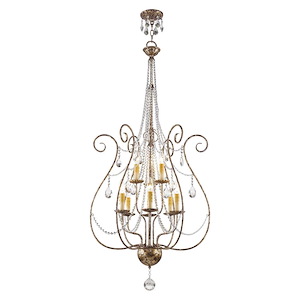 Isabella - 9 Light Foyer Chandelier in French Country Style - 24 Inches wide by 51.75 Inches high - 476959
