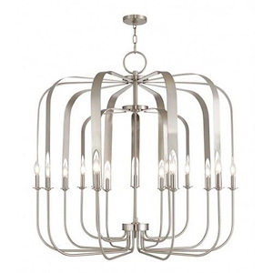 Addison - 13 Light Linear Chandelier in Contemporary Style - 16 Inches wide by 23 Inches high - 614593