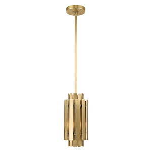 Greenwich - 1 Light Mini Pendant in Mid Century Modern Style - 6 Inches wide by 18.25 Inches high - 735873