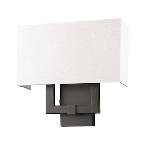 Meridian - 2 Light ADA Wall Sconce in Modern Style - 13 Inches wide by 12.63 Inches high - 522734