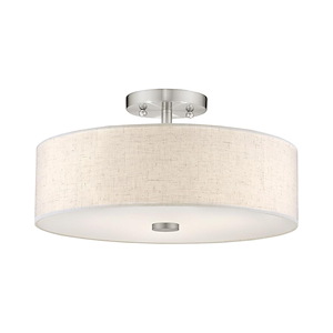 Meridian - 3 Light Semi-Flush Mount in Modern Style - 15 Inches wide by 8.13 Inches high - 522810