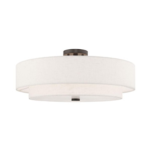 Meridian - 5 Light Semi-Flush Mount In Transitional Style-9.5 Inches Tall and 22 Inches Wide - 1220029