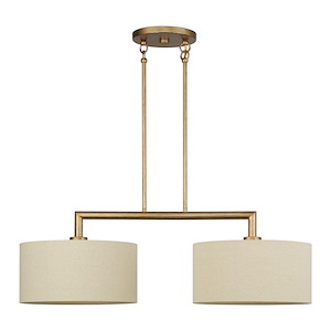 Bellingham - 2 Light Large Linear Chandelier-20.75 Inch Tall and 14 Inch Wide - 1391716