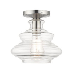Everett - 1 Light Semi-Flush Mount-8.75 Inches Tall and 9 Inches Wide - 1305723
