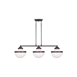 Oldwick - 2 Light Linear Chandelier in New Traditional Style - 10.25 Inches wide by 24 Inches high - 397042