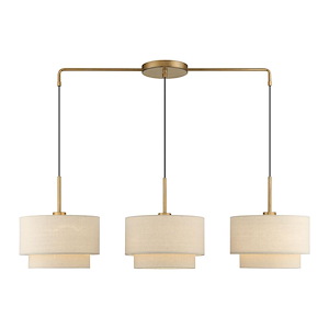 Bellingham - 3 Light Large Linear Chandelier In Mid-Century Modern Style-22.25 Inches Tall and 13 Inches Wide - 1292219