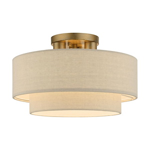 Bellingham - 3 Light Large Semi-Flush Mount In Mid-Century Modern Style-8.75 Inches Tall and 15 Inches Wide - 1292138