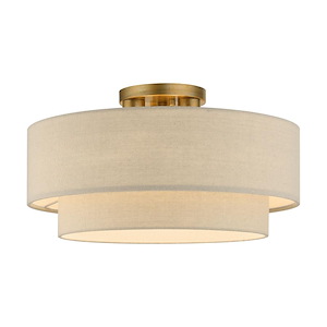 Bellingham - 3 Light Large Semi-Flush Mount In Mid-Century Modern Style-9.75 Inches Tall and 18 Inches Wide - 1292262