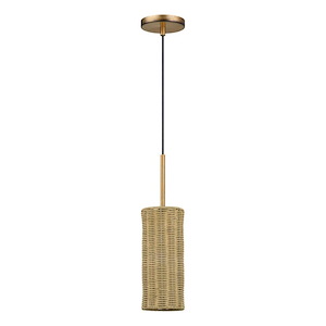 Weavington - 1 Light Mini Pendant-23 Inch Tall and 5.13 Inch Wide - 1391814