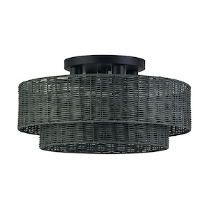 Weavington - 4 Light Extra Large Semi-Flush Mount-11 Inch Tall and 21 Inch Wide - 1391822