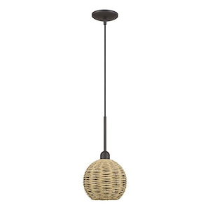 Summervine - 1 Light Mini Globe Pendant-21 Inch Tall and 8 Inch Wide - 1391825
