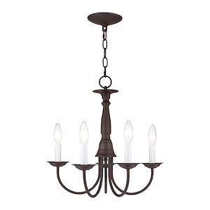 Home Basics - 5 Light Chandelier in Farmhouse Style - 17.5 Inches wide by 15 Inches high - 190122