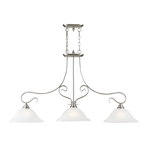 Coronado - 3 Light Island in Traditional Style - 13 Inches wide by 27 Inches high - 190099