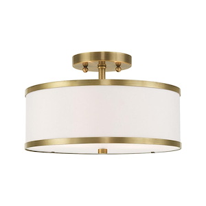 Park Ridge - 2 Light Semi-Flush Mount in New Traditional Style - 13 Inches wide by 8 Inches high - 540083