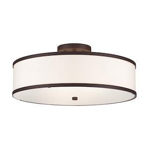 Park Ridge - 3 Light Semi-Flush Mount in New Traditional Style - 18 Inches wide by 8 Inches high - 540081