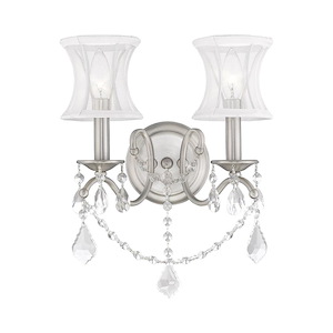 Newcastle - 2 Light Wall Sconce in Glam Style - 12 Inches wide by 16 Inches high - 415401