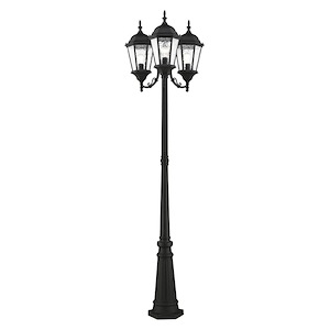 Hamilton - 3 Light Outdoor 3 Head Post in Traditional Style - 24.5 Inches wide by 86 Inches high - 477003