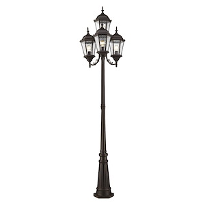 Hamilton - 4 Light Outdoor 4 Head Post in Traditional Style - 24.5 Inches wide by 95 Inches high - 415334