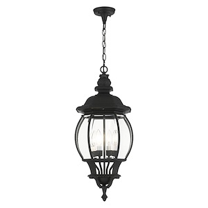 Frontec - 4 Light Outdoor Pendant Lantern in French Country Style - 11.5 Inches wide by 26.5 Inches high - 1012062