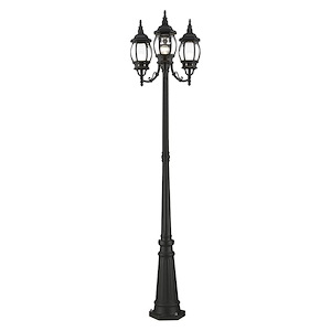 Frontec - 3 Light Outdoor Post Light in Traditional Style - 24 Inches wide by 84 Inches high - 190313