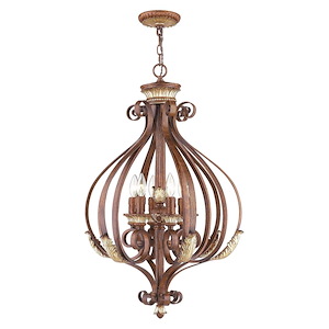 Villa Verona - 6 Light Foyer in Mediterranean Style - 23.5 Inches wide by 32.75 Inches high - 190468
