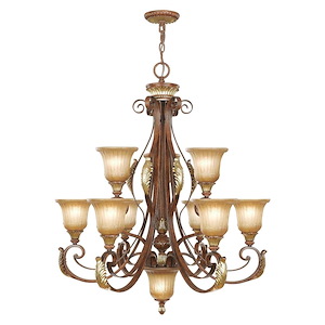 Villa Verona - 10 Light Chandelier in Mediterranean Style - 33.25 Inches wide by 38 Inches high - 190642