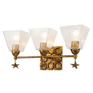 Star - 3 Light Bath Vanity-9.5 Inches Tall and 22 Inches Wide - 1093597