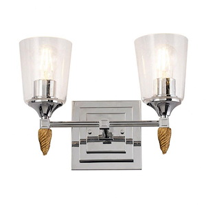 Vetiver - 2 Light Bath Vanity-9.75 Inches Tall and 13.8125 Inches Wide - 1253156