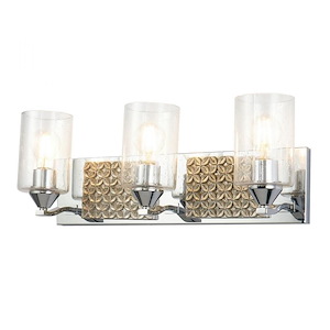 Arcadia - 3 Light Bath Bar-8 Inches Tall and 22.25 Inches Wide - 1253098