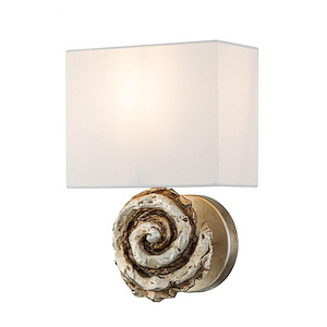 Swirl - 1 Light Wall Sconce-12.5 Inches Tall and 9 Inches Wide - 1285836