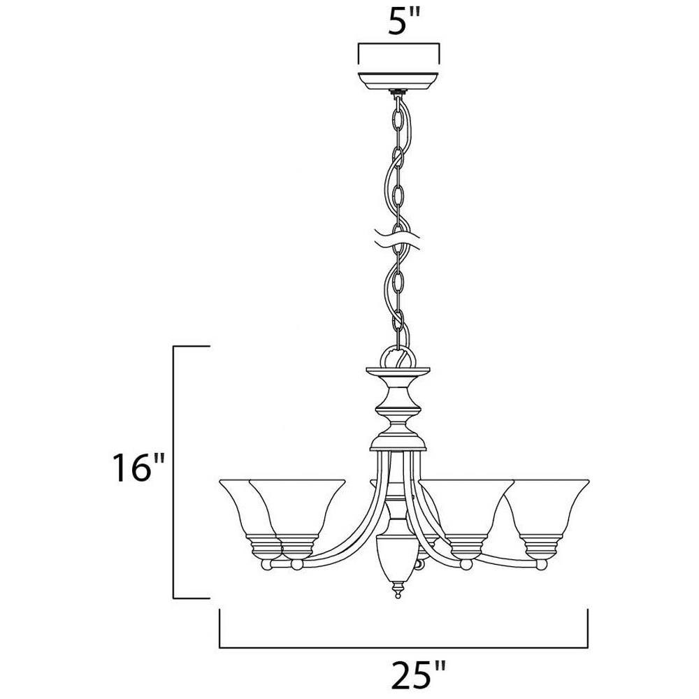 Maxim Lighting 2699 Malaga5 Light Chandelier in Transitional style
