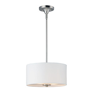 Bongo-Pendant 2 Light Oatmeal Fabric-13 Inches wide by 10.75 inches high - 657817