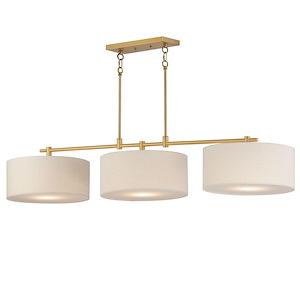 Bongo - 3 Light Linear Pendant-9.75 Inches Tall and 16 Inches Wide - 1326781